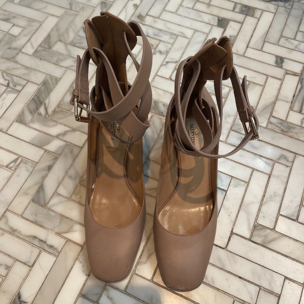 Valentino short heel with straps